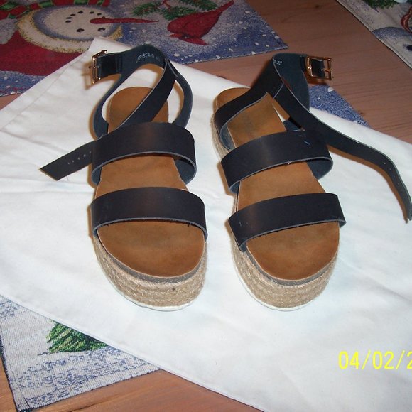 PATRIZIA Shoes - PATRIZIA NEW WEDGE SANDALS SHOES 40 BLACK